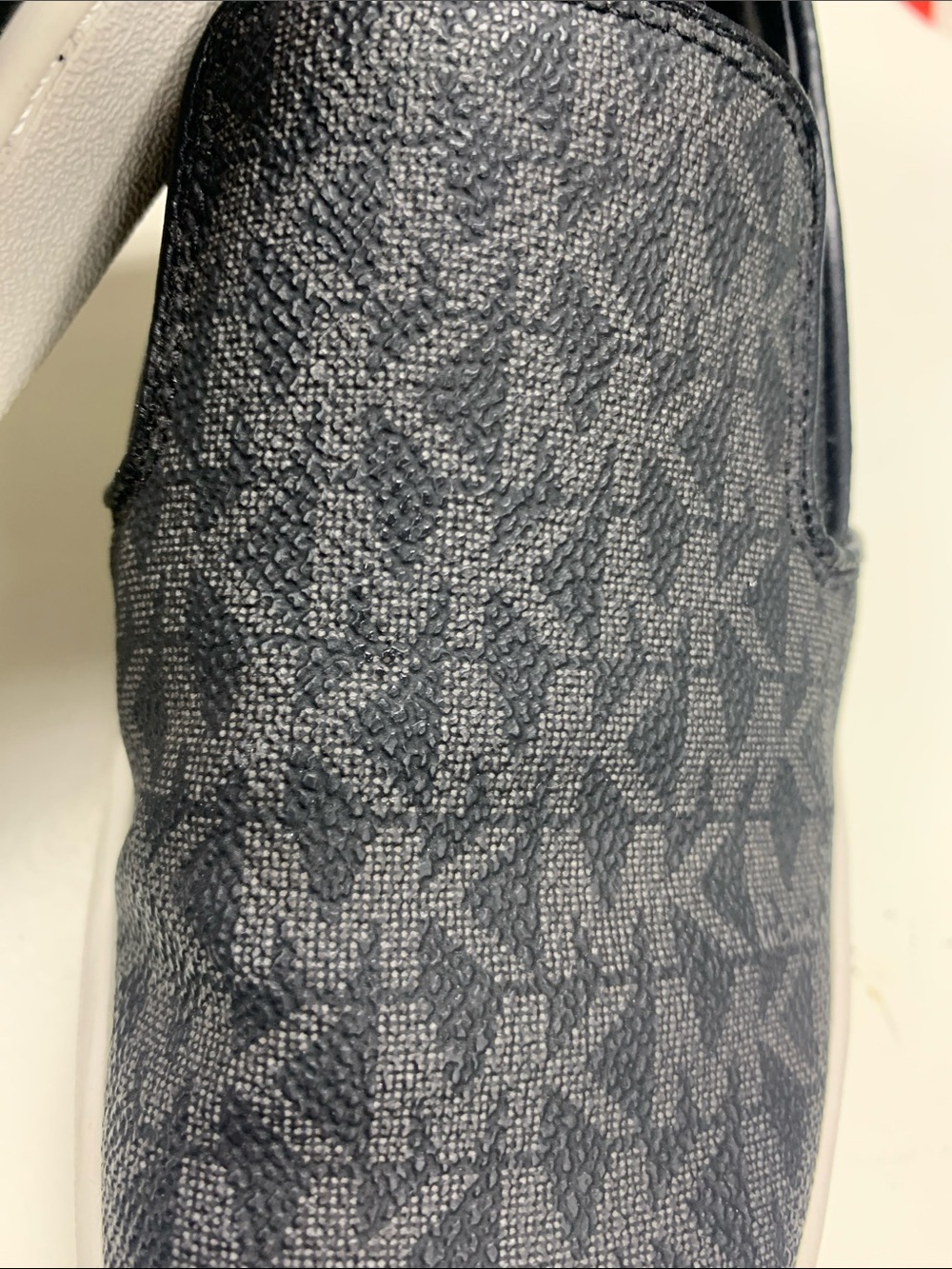 Michael Kors Men's Black Slip-On Loafers with MK Monogram - Picture 4 of 9